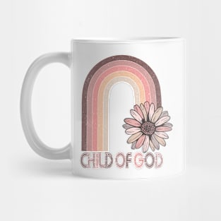 Child of God Boho Rainbow with Daisy Mug